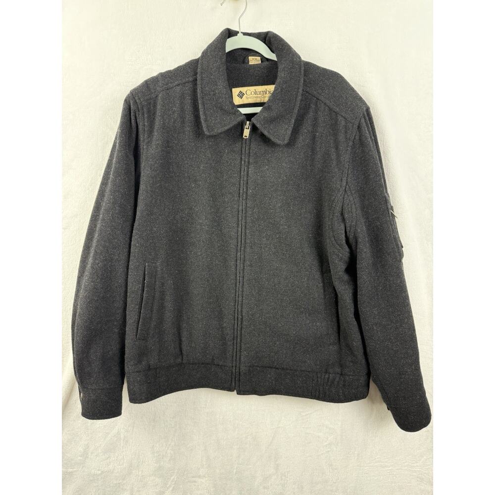 Columbia Sportswear Company Men's Dark Gray Wool Blend Coat Size Medium